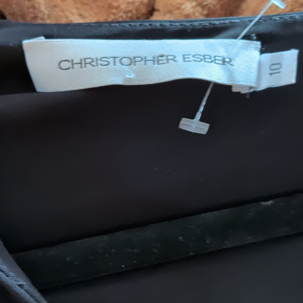 Christopher Esber Black Dress with Silver Metal Details - Picture 4 of 8